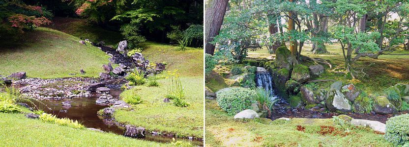 các dòng suối trong vườn Nhật