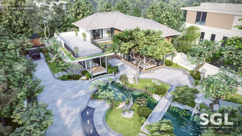Mẫu thiết kế nhà vườn 2 tầng mái Nhật  Chủ đầu tư Anh Tùng Bắc Giang  CÔNG TY CỔ PHẦN KIẾN TRÚC XÂY DỰNG VIỆT HOME