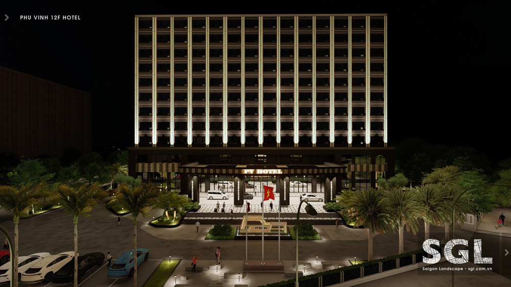 Dự án thiết kế cảnh quan khách sạn Phú Vinh Hà Tĩnh