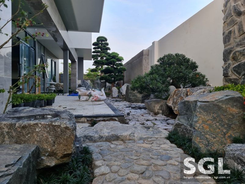 Dự án thiết kế thi công sân vườn biệt thự chị Hương Kiên Giang